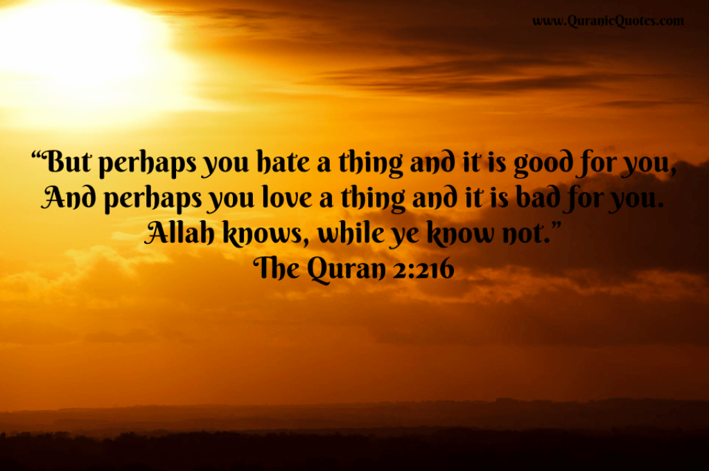 #25 The Quran 2:216 (Surah al-Baqarah) | Quranic Quotes