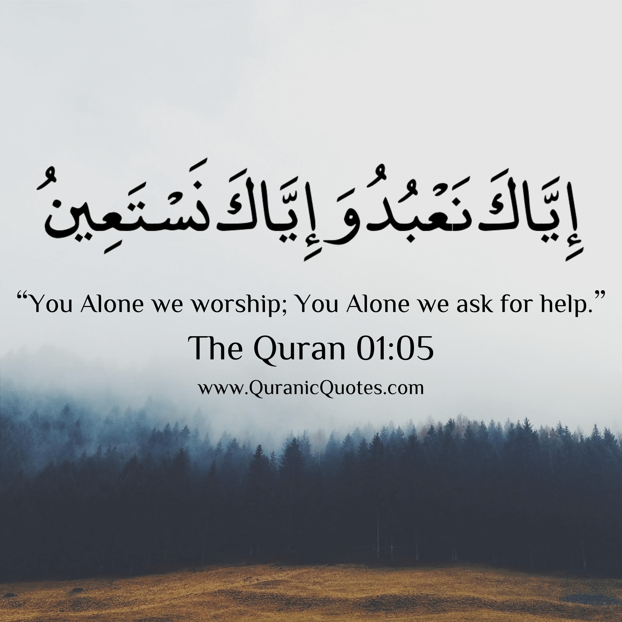 #150 The Quran 01:05 (Surah al-Fatiha) | Quranic Quotes