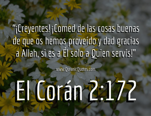#172 El Corán 02:172 (Surah al-Baqarah)