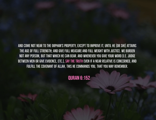 #296 The Quran 06:152 (Surah al-An’am)