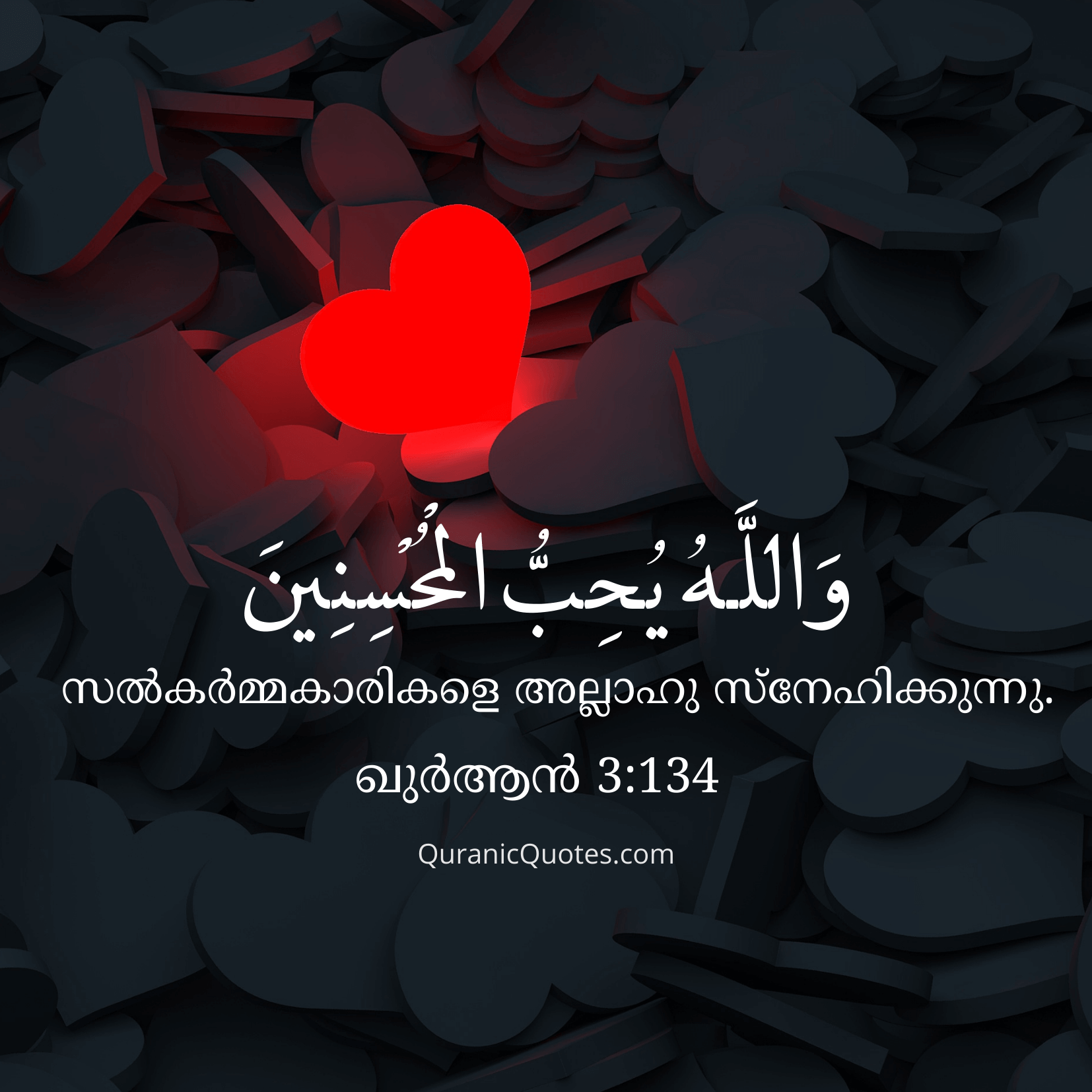 Quranic Quotes in Malayalam 3:134