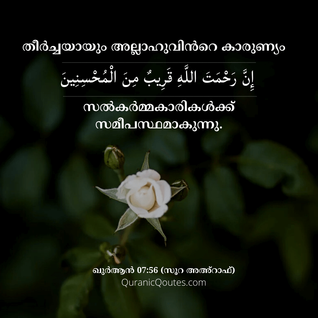 Quranic Quotes in Malayalam 7:56