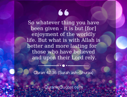 #496 The Quran 42:36 (Surah ash-Shuraa)